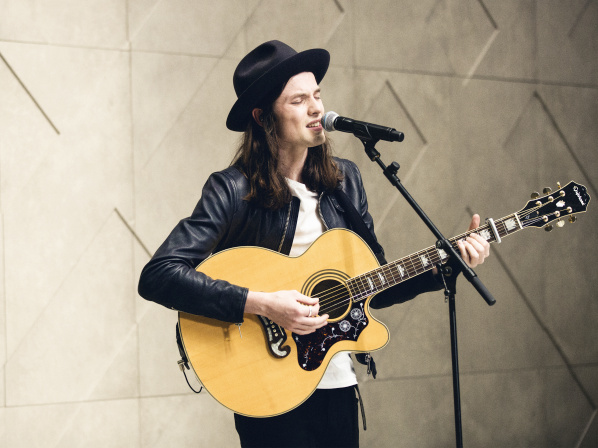 James Bay performing live at the Burberry Prorsum Womenswear Spring Summer 2015 Show