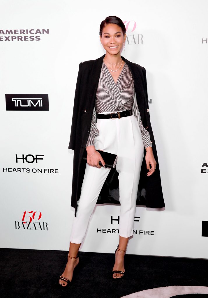 WEST HOLLYWOOD, CA - JANUARY 27: Chanel Iman attends Harper's BAZAAR celebration of the 150 Most Fashionable Women presented by TUMI in partnership with American Express, La Perla, and Hearts On Fire at Sunset Tower Hotel on January 27, 2017 in West Hollywood, California. (Photo by Rachel Murray/Getty Images for Harper's Bazaar)