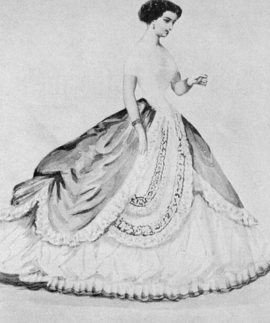 Một thiết kế của Charles Frederick Worth. Ảnh: The Tatler, ngày 23/7/1958.